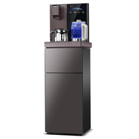 Distributeur d'eau à double porte de compresseur de vente chaude pour l'usage domestique de machine de barre de thé de charge inférieure en plastique ABS de ménage