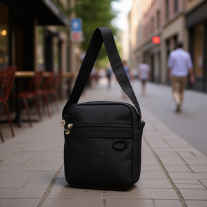 Bolso de hombro redondo con logotipo, 22x17x7cm, bandolera para mujeres y hombres, estilo informal a la moda - Product Image 2