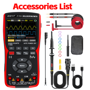 Oscilloscopio Multimetro ZOYI ZT-703S, Oscilloscopio Digitale a 2 Canali con Multimetro e Generatore di Segnale - Product Image 6