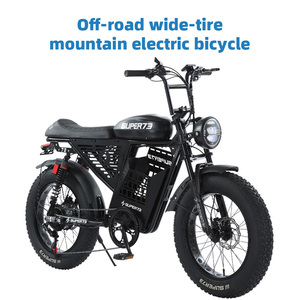 Vélo de montagne électrique unisexe AFTFA Road à 7 vitesses, pneus larges pour la <span class=keywords><strong>neige</strong></span>, frein à disque, batterie intégrée 48V, moteur sans balais - Product Image 1