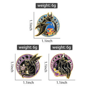 Estranho Fase Da Lua Animal Esmalte Pinos Punk Coruja Morcego Poção Mágica Halloween Broche Lapela Emblema Jóias Presente Atacado - Product Image 6