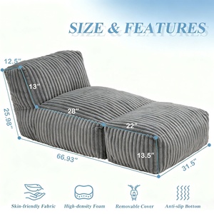 <span class=keywords><strong>Fauteuil</strong></span> paresseux transfrontalier AliExpress en <span class=keywords><strong>mousse</strong></span> compressée, pouf décontracté individuel amovible - Product Image 3