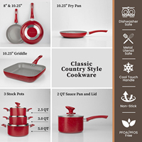 Set Peralatan Masak 13 Buah dari Batu Granit Berlapis Intan, Set Peralatan Masak Anti Lengket