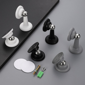 <b>Plastic</b> Steel Door Catcher <b>Floor</b> Mount Magnetic Silent Door Stopper Anti Collision Wall <b>Protector</b> Minimalist Design - Product Image 4