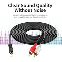 Câble Audio-vidéo de haute qualité, 3.5mm à 2rca, stéréo, pour haut-parleur, Mp3, Dvd, Cd
