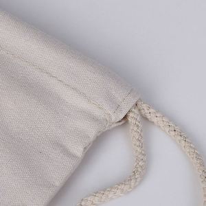 Petite pochette cadeau naturelle, sac promotionnel en coton, sac à poussière en toile de coton, sac à cordon en coton - Product Image 3