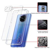 Casing HP Anti Benturan Bahan Akrilik PC Transparan Keras untuk Redmi Note 10/Note 10s/POCO X3/POCO X3 Pro