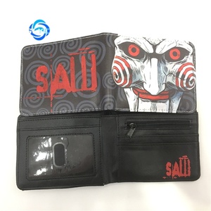 Monedero <span class=keywords><strong>Saw</strong></span> de la película europea y americana <span class=keywords><strong>Saw</strong></span> alrededor de los adolescentes, billetera de cuero para hombres y mujeres, bolso de tarjeta corto de PU en stock - Product Image 5