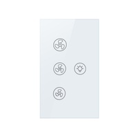 Interrupteur intelligent WiFi pour ventilateur et lumière, norme AU US, 120V, commande vocale Alexa/Google Home, commande murale pour ventilateur de plafond, interrupteur intelligent WiFi