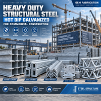 Produits en acier structurel robuste avec finition galvanisée à chaud pour la construction commerciale