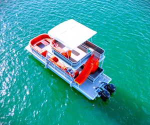 30 chân lớn đôi boong sang trọng phao thuyền đôi phía ngoài động cơ cho câu cá thể thao giải trí nhôm nổi tritoon pontoons - Product Image 4