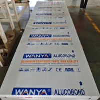 Panneau composite en aluminium marbré vert veiné de 4 mm, revêtement PVDF, panneau ACM pour la décoration de façade d'entrée