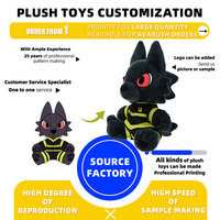 Jouets en peluche personnalisés, peluche loup douce, fabrication OEM ODM, logo personnalisé, animal en peluche, fabricant pour cadeaux d'anniversaire pour enfants