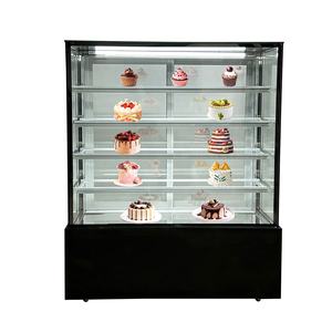 Comptoir <span class=keywords><strong>de</strong></span> service <span class=keywords><strong>de</strong></span> vitrine <span class=keywords><strong>de</strong></span> gâteau en verre rectangle commercial vitrine <span class=keywords><strong>de</strong></span> gâteau réfrigérateur <span class=keywords><strong>de</strong></span> boulangerie enfichable - Product Image 2