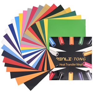 Fogli HTV 12x10 Pollici, Pellicola Adesiva Pre-Tagliata per Trasferimento a Caldo su Magliette e Abbigliamento Renli - Product Image 1