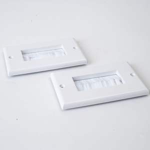 ブラシウォールプレート1ポートキーストーンフェイスプレート115X70mm,壁プレートUSAタイプ2ポートフェイスプレート - Product Image 5