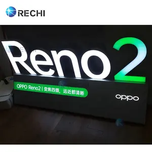 RECHI tezgah marka Logo reklam ışık işareti cep telefonu dükkanı için masa Led işıklı Light Up tabela harfleri