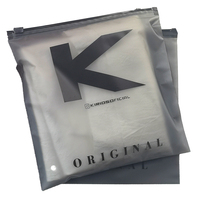Vente en gros emballage personnalisé logo imprimé chemise auto-scellante vêtements fermeture à glissière clair ziplock plastique fermeture à glissière givré vêtements sacs