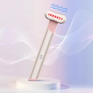 New Product Ideas 2024 4 In 1 Ems Beauty Facial Eye Massager Magic Wand Device Vibrating Beauty Wand Red Light Therapy For Face