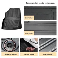 Karpet Lantai Mobil Coolcars TPE Tebal 5mm Model Bisnis Set Lengkap 3-Piece untuk Mazda CX-8 2019-2023 Setir Kanan Tahan Aus