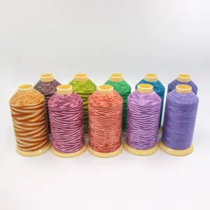 マルチカラースレッドコットンマルチカラー刺embroidery糸カラフルポリエステルレインボーマルチカラーミシン糸