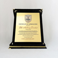 Vente en gros Certificat personnalisé Plaque de velours Récompenses