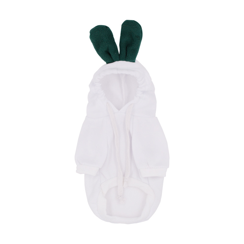 Sweat à capuche Radis Blanc