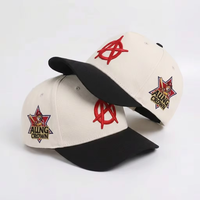 Casquette de baseball de qualité supérieure, personnalisée, à visière incurvée structurée, avec logo brodé en 3D, bicolore, pour hommes