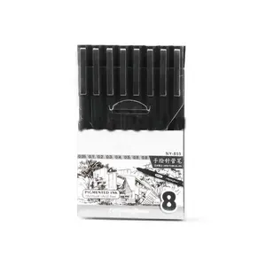 全套黑色中性钢笔0.4毫米学生绘画儿童节日本樱花钢笔套装签名钢笔