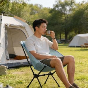 Taburete Metálico Plegable Ultraligero YILU, con Logotipo Personalizado, <span class=keywords><strong>Silla</strong></span> de <span class=keywords><strong>Playa</strong></span> Portátil para Exteriores con Estilo Moderno para Senderismo - Product Image 6