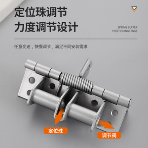 Charnière de porte automatique Qile 4 pouces, finition mate argent, noir, or, charnière à ressort cachée à fermeture automatique pour porte en bois - Product Image 5