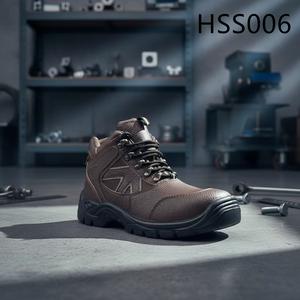 Bottes de sécurité d'extérieur en cuir imprimé brun-rouge LXG, Iron Foundry <span class=keywords><strong>Barton</strong></span>, réduisant les accidents de chute, chaussures de randonnée avec embout en acier HSS006 - Product Image 2
