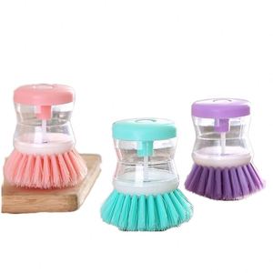 Brosse à vaisselle manuelle avec manche en plastique et poils en nylon, grande taille, ensemble d'outils de nettoyage pour l'utilisation avec du savon - Product Image 1