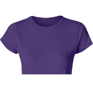 T-shirt à manches courtes col rond pour femme, style streetwear, respirant, écologique, en coton biologique gris, uni, en molleton - Product Image 4