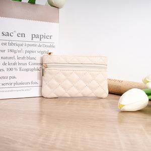 Coin <b>Purse</b> Women's Sheepskin Embroidered Coin <b>Purse</b> Leather Zipper Bag <b>for</b> Women - Product Image 3