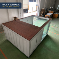 Piscine en conteneur maritime de 20 pieds de qualité supérieure, personnalisée, avec système de filtration intégré, fenêtre en verre et système de chauffage