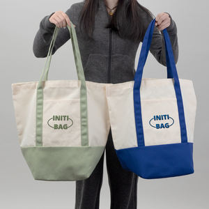 Bolsas de Tela de Algodón Ecológicas Personalizadas con Logotipo, Bolsas de Compras de Calicó con Bolsillo - Product Image 4