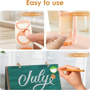 Etiquetas de alimentos de <span class=keywords><strong>lunes</strong></span> a domingo, pegatinas de puntos de fecha autoadhesivas semanales extraíbles <span class=keywords><strong>para</strong></span> restaurante, dispensador de contenedores de cocina - Product Image 5