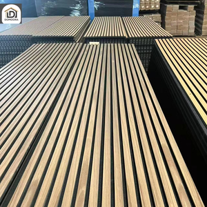 Panneaux muraux acoustiques en MDF rainurés pour l'<span class=keywords><strong>isolation</strong></span> phonique, en gros, pour la décoration intérieure commerciale - Product Image 1