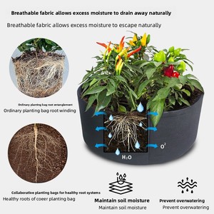 Pots en tissu X138, 1 gallon, non tissés, <span class=keywords><strong>pour</strong></span> la plantation des pommes de terre, sacs de culture en feutre <span class=keywords><strong>pour</strong></span> la décoration du jardin - Product Image 4