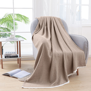 Woven Cotton <strong>Quilt</strong> Blanket Solid Soft Cooling Festival Pattern <strong>Bed</strong> <strong>Throw</strong> for King Queen Size for <strong>Bed</strong> Blanket Towel - Product Image 2