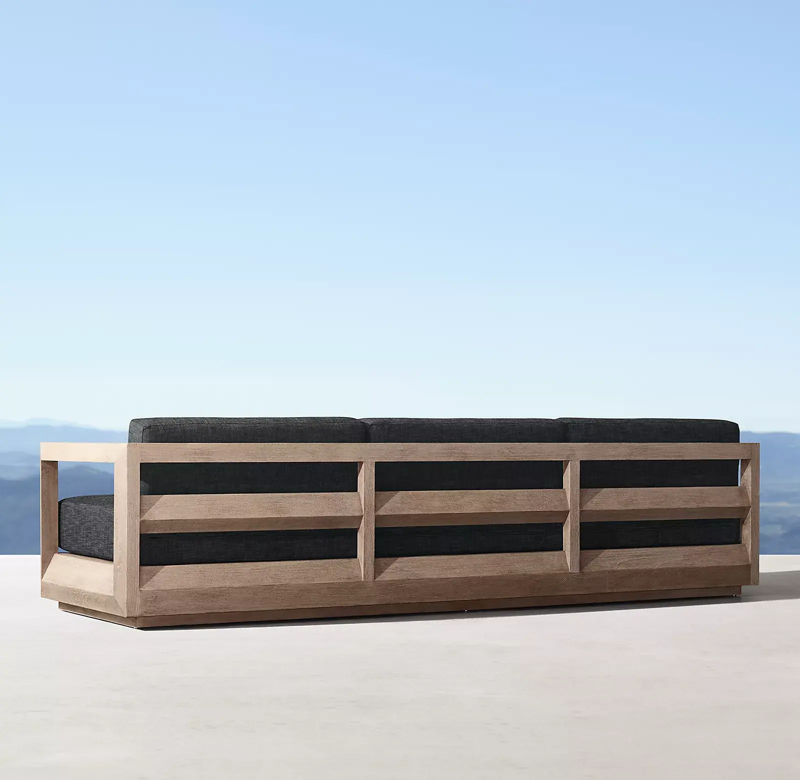 Juego de muebles de exterior de teca para piscina de lujo moderno, juego de sofá de muebles de jardín de madera seccional para Patio