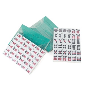 Nhà Máy Nóng Bán Tùy Chỉnh Mỹ <span class=keywords><strong>Mahjong</strong></span> Gạch Bộ 144Pcs 30Mm Kích Thước Khuôn Với Màu Xanh Lá Cây Trắng Hai-Tấn Cho Sòng Bạc Cờ Bạc Trò Chơi - Product Image 3