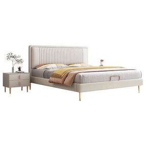 Wohn möbel für Wohnzimmer modernes modisches Design Großhandels preis aus gezeichnete bequeme Holz <span class=keywords><strong>Queen</strong></span>-Size-Bett für Mädchen - Product Image 4