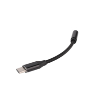 Nylon geflochtener koaxialer 3,5mm bis Typ C AUX vergoldeter Audio adapter mit Glasfaser für Mikrofon