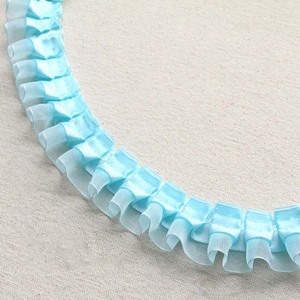 4cm Diy Rideau Couture Accessoires Dentelle Tissu Siège Couverture Table Tissu Robe <span class=keywords><strong>Organza</strong></span> 2 couches Plissé Volant Bord Coupe Dentelle - Product Image 3