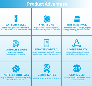 高品质太阳能电池15kwh立陶宛电池300ah 16kva 314ah家用储能 - Product Image 5
