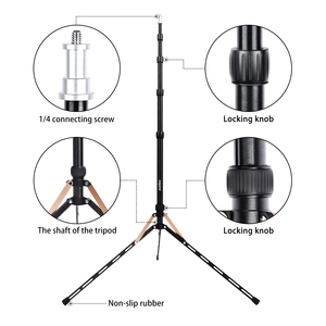 Trépied flexible OEM/ODM de 2 m pour réflecteur, anneaux lumineux, parapluie, fond de photographie, trépied pour appareil photo, <span class=keywords><strong>lampe</strong></span> flash - Product Image 2