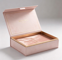 Boîte cadeau rigide à clapet personnalisée avec estampage à chaud de luxe, logo personnalisé, insert en velours pour emballage de bijoux, cosmétiques et parfums