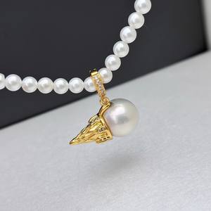 Accesorios de Perlas 31178DIY, Hebilla de Plata S925 para Colgante, Cuentas de 11-13 mm, Soporte Vacío, Hermoso Collar de Jade, Dijes para Colgantes DIY - Product Image 2